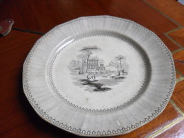 John Ridgeway c1840s &quot;Doria&quot; pattern Stone Antique 2 dinner Plates 10&quot;   [a4-1] - £59.96 GBP