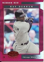 2001 Leaf Certified Materials Mirror Red Ray Durham 101 White Sox 61/75 - £3.93 GBP