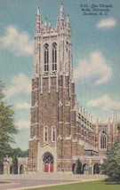 The Chapel Duke University Durham North Carolina NC 1952 Postcard E04 - £2.35 GBP