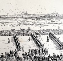 President Lincoln Review In Falmouth Virginia 1882 Victorian Military Ar... - $373.29 MXN