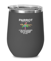 wine Tumbler Stainless Steel Insulated Funny Parrot macaw Bird  - £26.03 GBP