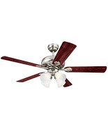Westinghouse Lighting 7235900 Swirl Indoor Ceiling Fan with Light, 52 Inch, - $3,571.51 MXN