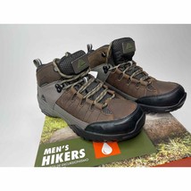 Mens Boots Ozark Trail Mid Top Waterproof Leather Hiker Hiking Brown Size 6 - £27.12 GBP