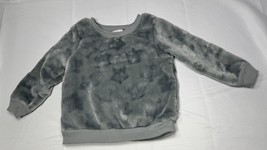 Baby girl Cat &amp; Jack grey star sweatshirt-sz 18 months - £7.56 GBP