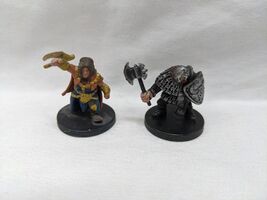 Set Of (2) D&amp;D Dwarf Warrior And Guard Miniatures 15/45 7/60 - €6,58 EUR