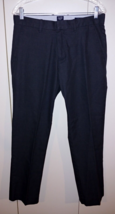 GAP TAILORED KHAKIS MEN&#39;S CASUAL NAVY PLAID PANTS-31x30-WORN ONCE-NICE - $13.09