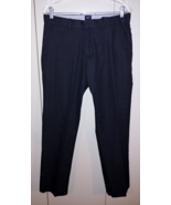 GAP TAILORED KHAKIS MEN'S CASUAL NAVY PLAID PANTS-31x30-WORN ONCE-NICE - $13.09