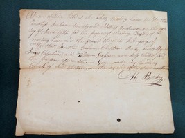 1825 antique HANDWRITTEN DOCUMENT jackson co in LIBERTY MEETING HOUSE co... - £96.87 GBP