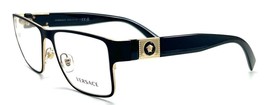 Versace VE1274 1436 Eyeglasses Matte Black/Gold Frame Demo Lens 57mm - £130.92 GBP