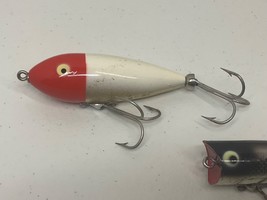 (2) Vtg. Heddon Baby Zara 2.5&quot; Fishing Lures Different Styles - One Mism... - £12.59 GBP