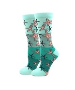 Star Fish Socks Fun Novelty Green One Size Fits Most 4 -10 Dress Casual ... - $18.66 CAD
