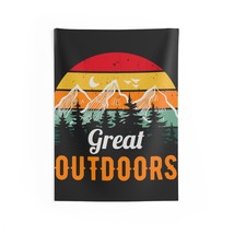 Indoor Wall Tapestry &quot;Great Outdoors&quot; - Retro Sunset Mountain Nature Landscape A - £21.40 GBP+