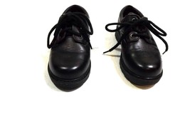 Academie Gear Boys Black Quality Leather Oxford Shoes Size 12.5 M - £11.75 GBP