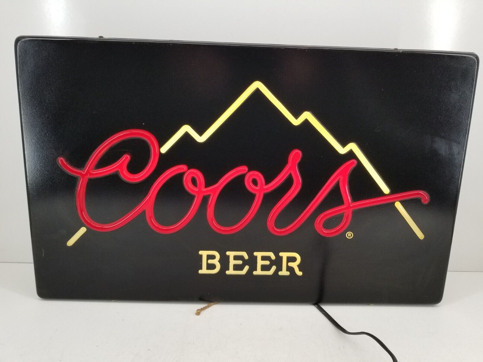 VINTAGE COORS BEER LIGHT UP FAUX NEON SIGN 15 1/2” x 25 1/2” - $116.41