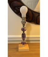 Vintage 1940s Purple Glass Table Lamp | Mid Century Modern Home Decor So... - $69.72 CAD