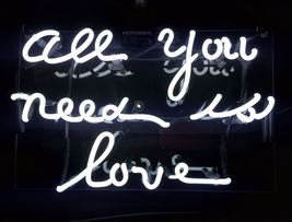 &#39;All you need is love&#39; White Art Light Banner Wedding Sign Real Neon Lig... - £54.68 GBP