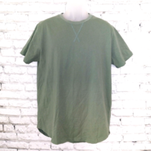 Kliegou T Shirt Mens XL Green 100% Cotton Hipster Hip Hop Longline Crewneck - £17.40 GBP