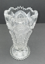 Imperial Glass Arthur Lorch 536 Lace Variant Star & Cane Pattern Vase 6.25" - $11.13
