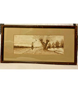 Close End of the Day After Louis Emile Adan Drawing Wood Frame  - £27.59 GBP
