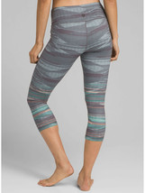 NWT New Prana Pillar Capri Leggings Womens Yoga Pilates XS Gray Orange Teal Aqua - $127.71