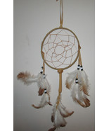 Vtg Native American Indian Dream Catcher Mandala Wool Fur Leather Beads - €63,22 EUR