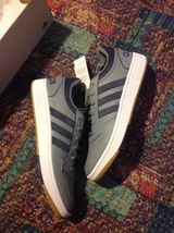 Adidas Men&#39;s Hoops 3.0 Gray &amp; Navy Sneakers - 11.5 - New in Box - $100.00