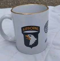 AIRBORNE DIVISION 101ST MUG SCREAMING EAGLES US ARMY AIR ASSAULT WHITE  - £16.91 GBP