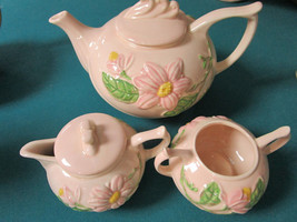 Mid Century Hull Usa Pottery Tea Set, Teapot, Console Candle Holder Pick One - £36.54 GBP+