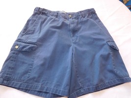 Windham Pointe Men&#39;s Shorts Flat Front Size 34 Cotton Shorts Blue GUC - £31.04 GBP