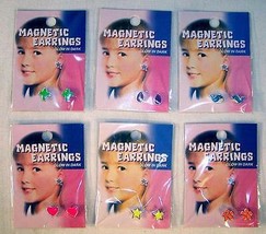 2 Glow In The Dark Magnetic Earrings New Children Girl Magnet Kid Bulk - £3.78 GBP