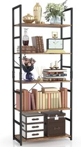 NUMENN 5 Tier Bookshelf, Tall Bookcase Shelf Storage Organizer, Modern Book - £83.12 GBP