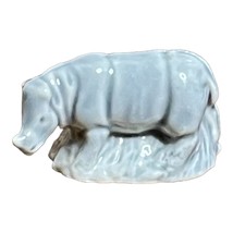Vintage Wade Whimsies Rhinoceros Figurine England Miniature Animal Rhino Gray - £5.72 GBP