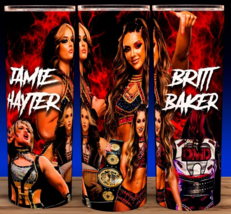 Britt Wrestling Baker and Jamie H Cup Mug Tumbler 20oz - $19.75