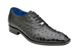 Belvedere Men&#39;s Orlando Dress Formal Shoes Genuine Ostrich Quill Black D01 - £462.00 GBP
