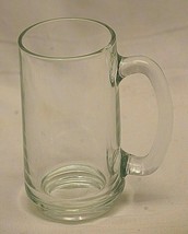 Clear Glass Beer Stein Tankard Mug Footed Bar Barware Smooth Side e1 - $26.72