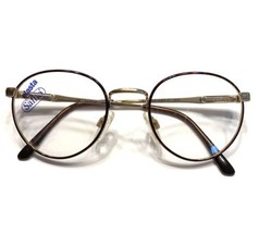 Vintage Oval 80’s Safilo K2707 Classic Tort &amp; Gold Metal Petite eyeglasses Italy - £31.28 GBP