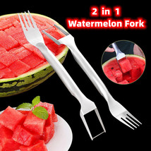 2 In 1 Watermelon Fork Slicer Multi-purpose Stainless Steel Watermelon Slicer Cu - £4.64 GBP