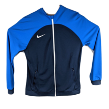 Womens Blue Track Jacket Medium Nike Full Zip Warm Up Sweatshirt - $39.24