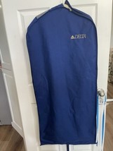 Vintage Delta Air Lines GARMENT BAG Carry-On Suit Hanging W/ Vinyl Logo Pouch - £29.24 GBP