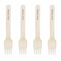 Gluten Free (Pewter) Dress My Cupcake Natural Wood 100-Pack Buffet Forks DIY Kit - £10.83 GBP