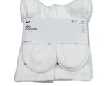 Nike Everyday Cushion Crew Socks White 6 Pack Women&#39;s 6-10 / Youth 5Y-7Y... - £21.91 GBP