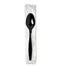 Dixie TH53C7 Wrapped Heavyweight Polystyrene Black Teaspoons (1000/Ct) New - $161.99