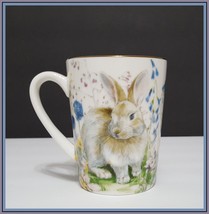 NEW RARE Williams Sonoma Easter Bunny Floral Mug 16 OZ Porcelain - £23.56 GBP