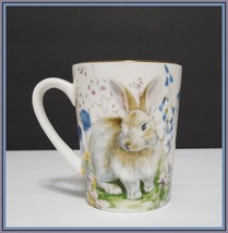 NEW RARE Williams Sonoma Easter Bunny Floral Mug 16 OZ Porcelain - £22.52 GBP