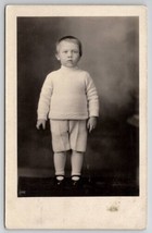 RPPC Young Canadian Child White Knit Sweater c1920s Real Photo Postcard R24 - £7.09 GBP
