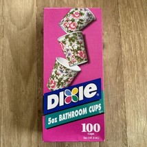 Vintage Dixie Cups 5 oz English Floral Designer Collection 94/ 100 Pack Open Box - £23.15 GBP