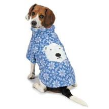 Elements Jacket For Dogs Blue Snowflake Pattern With Arctic Polar Bear Applique - £21.85 GBP+