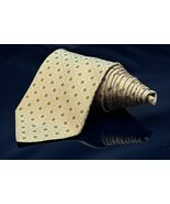 NEW  JOS A BANK SIGNATURE GOLD TIE 100% SILK HAND MADE BLUE GOLD MEDALLIONS - $44.85