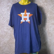 Houston Astros T-Shirt Mens Size 2XL Blue Short Sleeve Crew Neck - £8.13 GBP