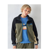 New Urban Outfitters Kavu Paneled Fleece Jacket  $120 X-SMALL Colorblocked  - $108.32 CAD